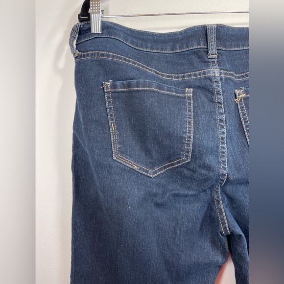 Liverpool Dark Blue Denim Abby Jeans Medium Rise Size 14/32 - Picture 9 of 11